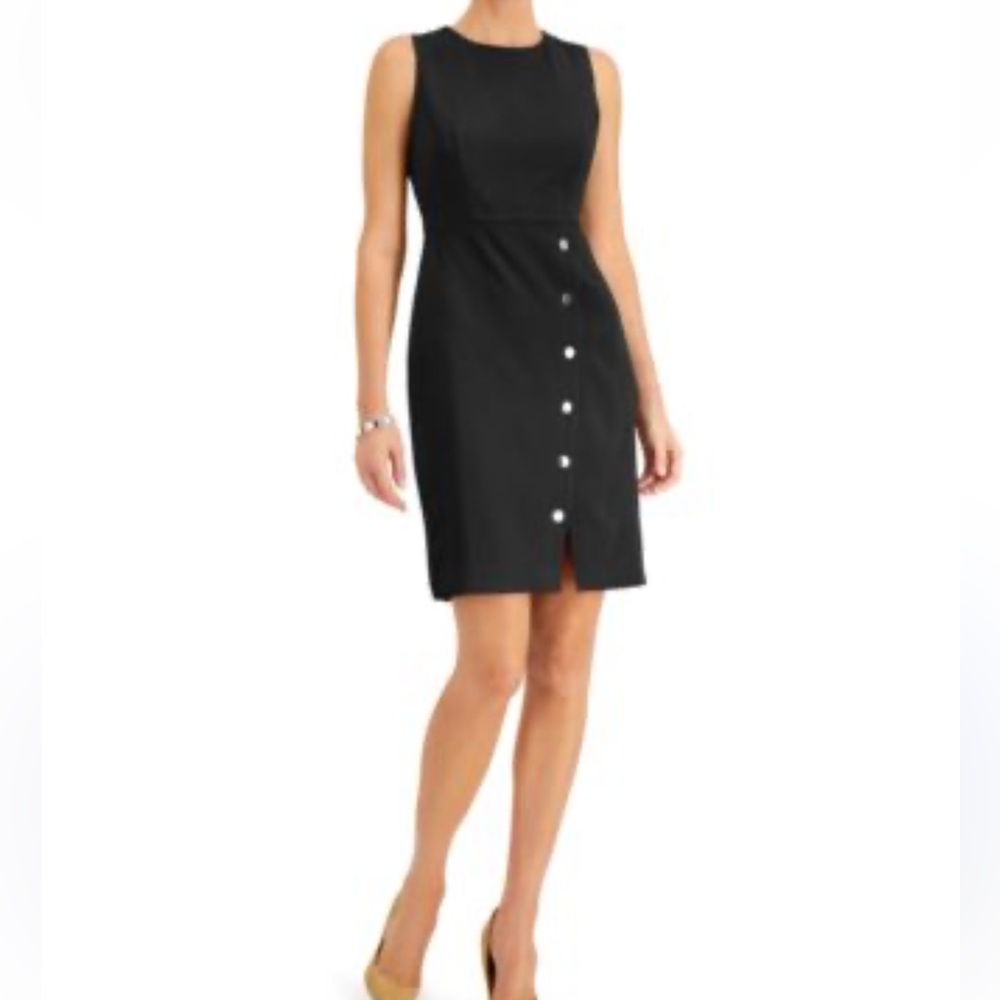Kasper  Black Sleeveless Sheath